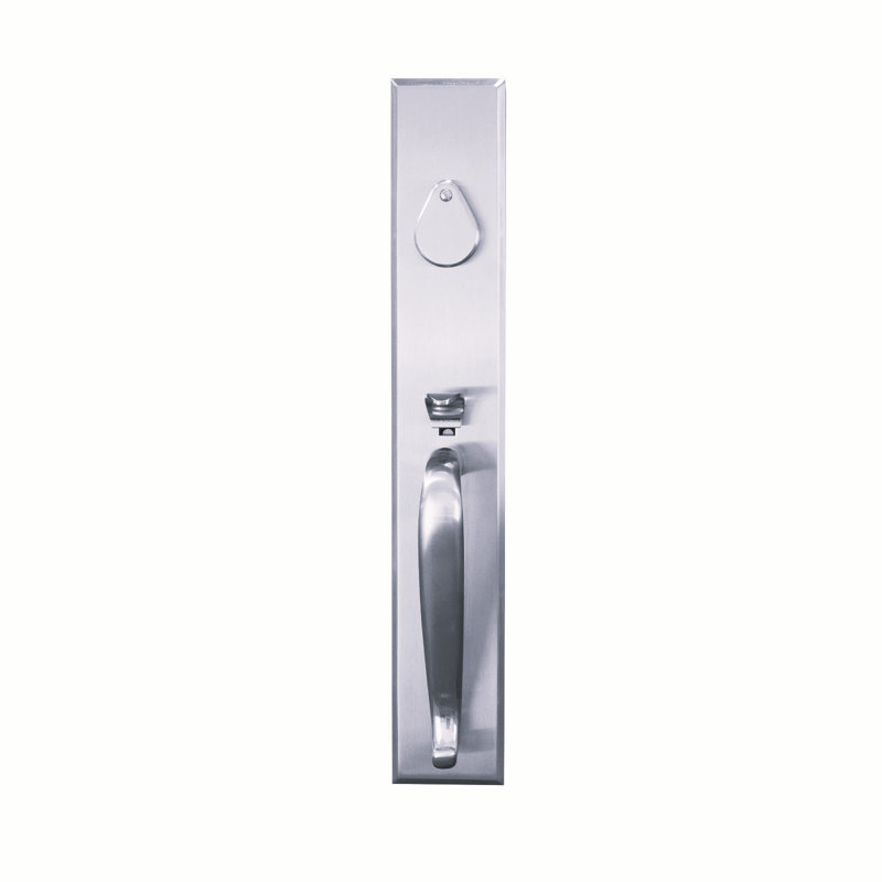 Handle With Lever And Deadbolt, Satin Nickel, Right