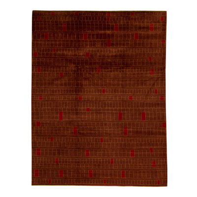 King Gabeh Hand Woven Wool Geometric Area Rug
