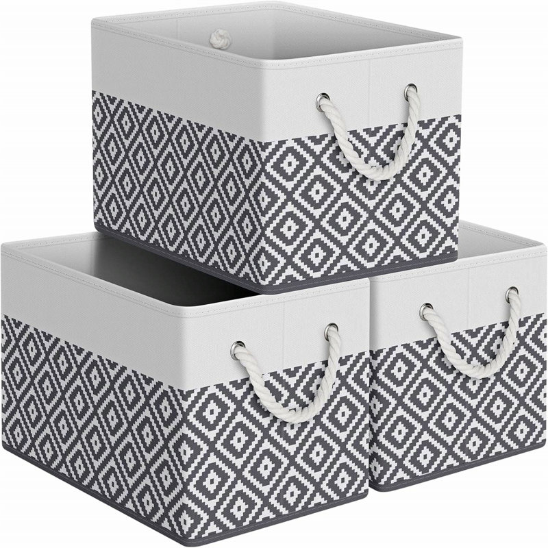 Storage Bins, 3-Pack Large Storage Box