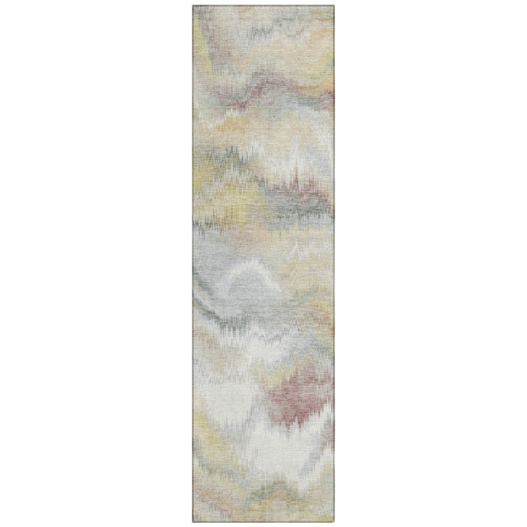 Machine Washable Indoor/Outdoor London ACN2258 Swirls Rug