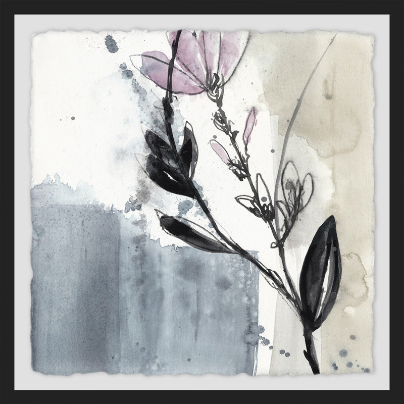 Blush Flower Splash V - reproduction de cadre photo, H 18 po x l 18 po x P 1,5 po