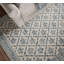 Tapis bleu traditionnel en laine et nylon Anders-111721344