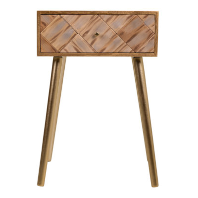 Rickey 45cm W Solid Wood Bedside Table