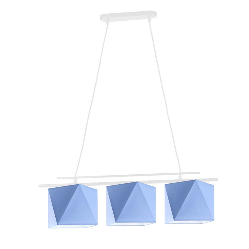 Dendrick 3 - Light Kitchen Island Pendant, Blue, White