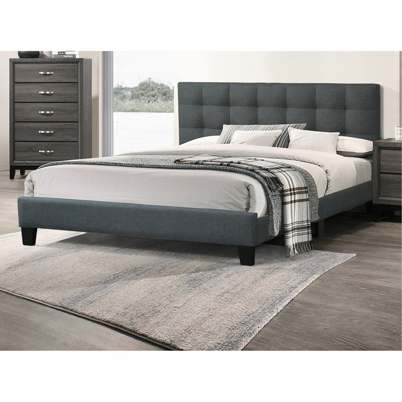 Braylea Upholstered Bed, Charcoal, King