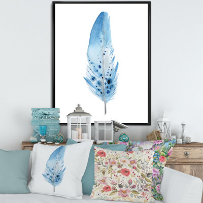 Boho Feathers - reproduction de cadre flottant sur toile