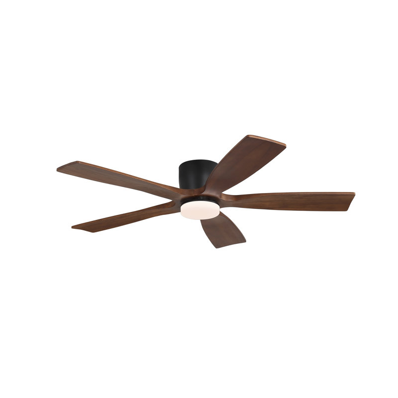 Ventilateur de plafond 48 po à 5 pales encastré avec télécommande, 3 ampoules à DEL à intensité variable avec mémoire, moteur CC réversible ultra silencieux