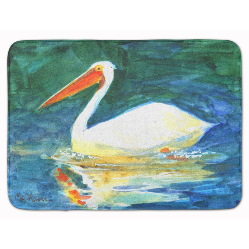 Tapis de bain en mousse mémoire pelican oiseaux