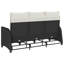  Canapé inclinable de jardin en rotin PE noir-1568614148