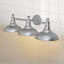 Applique murale de salle de bain 3 lumières 31 pouces argent