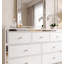 Commode double 7 tiroirs avec miroir Fazeley