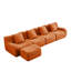 Canapé en L à 4 places sans os, tissu Teddy sans assemblage requis-1693368948