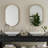 20.41X32.47X4.4 Inch Oval Recessed Bathroom Shelf Cabinet, Matte Gold Metal Frame And Adjustable Shelves With Mirror 20X34 Framed Cabinet For Storage, Medicine-1399102329
