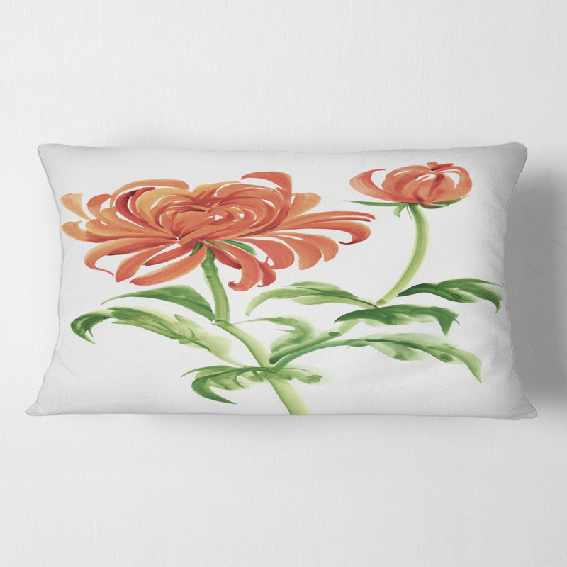 Housse et insert de coussin rectangulaire Chrysanthemum Flower