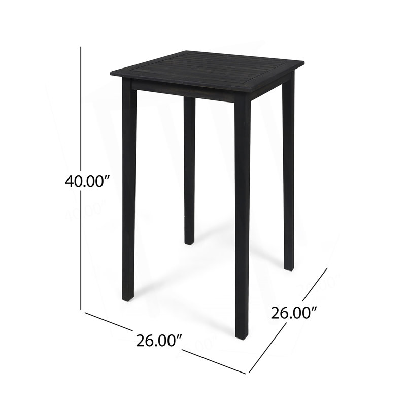 Table de bar Exquise en bois d'acacia pour espaces élégants