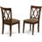 5 Piece Modern Dining Table Set Includes a Rectangle Wooden Table with Butterfly Leaf and 4 Linen Fabric Kitchen Dining Chairs, Mahogany-206533846