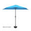 Abat-jour de patio demi-parasol - Parasol de patio de 9 pi avec manivelle - Petit auvent pour balcon, table ou terrasse par Pure Garden (bleu brillant)-33048760