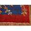 Tapis oriental bleu et rouge à motif floral Art Déco 4 x 6