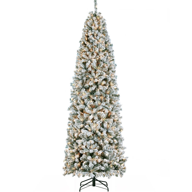 Arbre de Noël artificiel pré-éclairé, 9', Vert