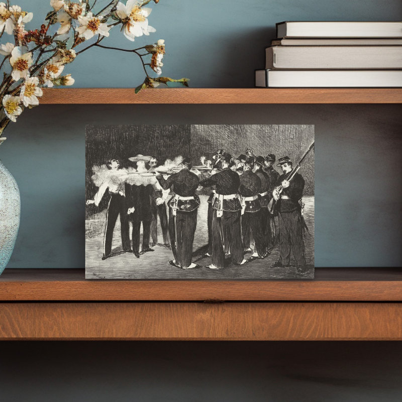The Execution Of Emperor Maximilian, 1868, Printed 1884 Abstract Contemporary Wall Art Print by Edouard Manet - 1 Piece Wrapped Canvas Wall Art
