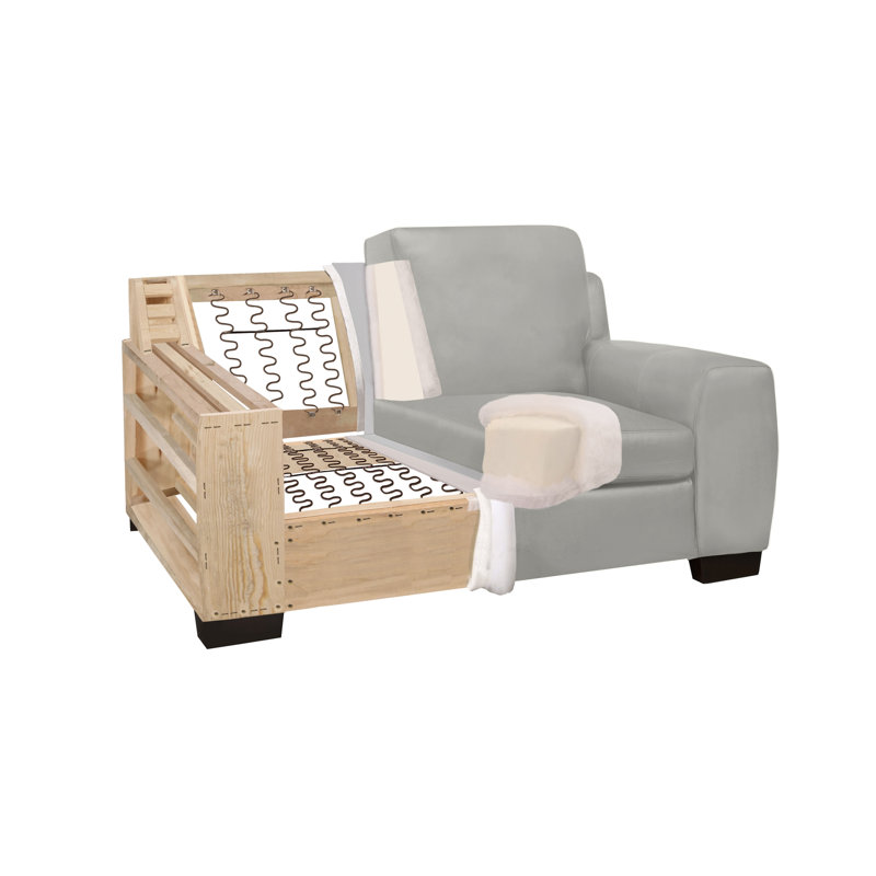 Fauteuil Lynsey, Cuir gris nuage