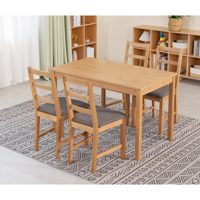 4 - Person Solid Oak Dining Set