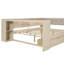 Lit en bois Woodm avec tablettes de rangement, tiroirs, station de charge et tête de lit tapissier-1953373875-1953373874