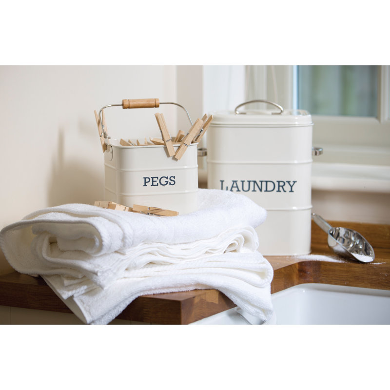 Living Nostalgia 2 Piece Laundry Set, Antique Cream