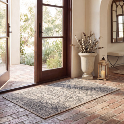 Tapis oriental gris foncé / crème Calidia