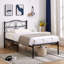 Ensemble de 2 lit plateforme simple en métal Chelby-1951257915