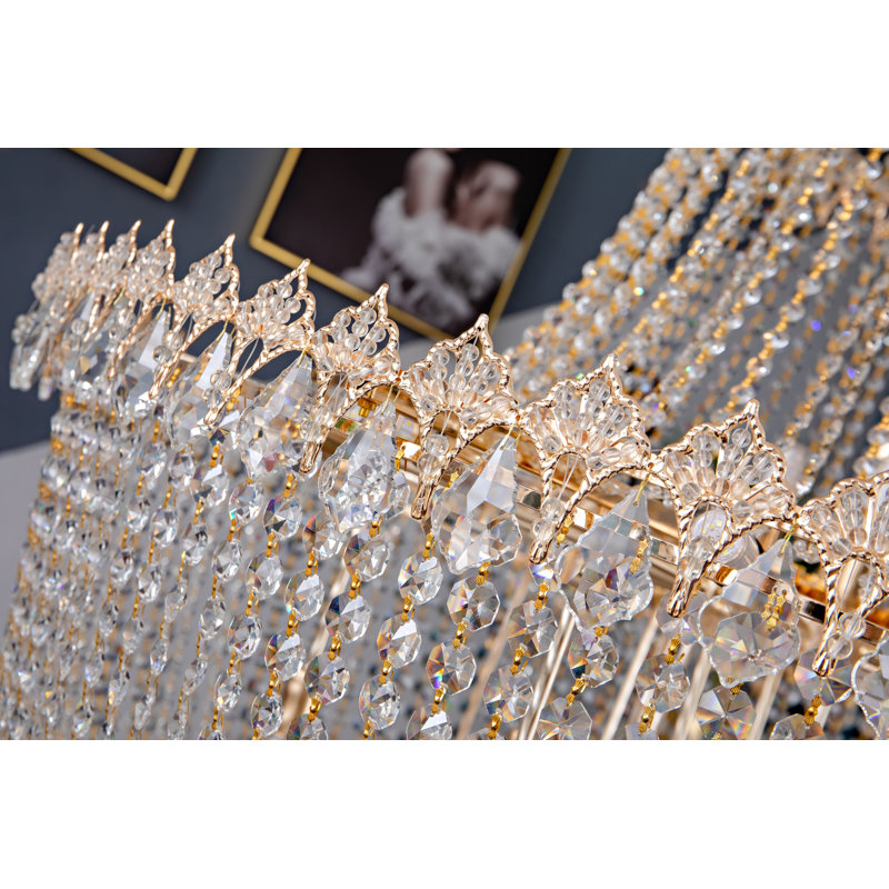 Lustre Empire à 35 lumières en cristal K9 à intensité variable, H 62,99 po x l 39,37 po x P 39,37 po