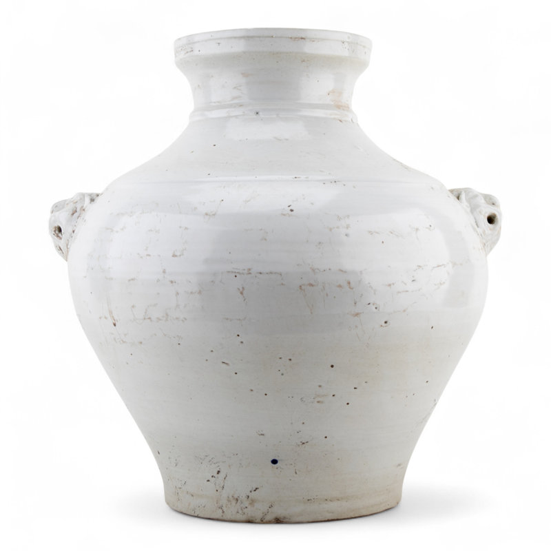 Vase en porcelaine blanc cassé