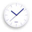 Horloge murale bleue de salon Klein