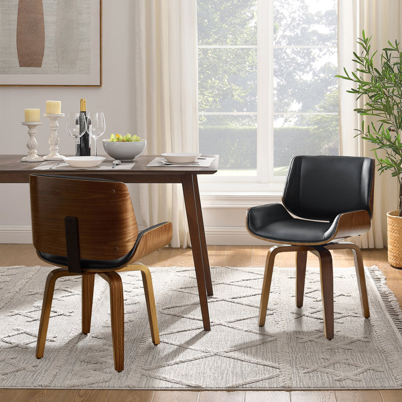 Ussery Upholstered Swivel Side Chair, Brown, Black