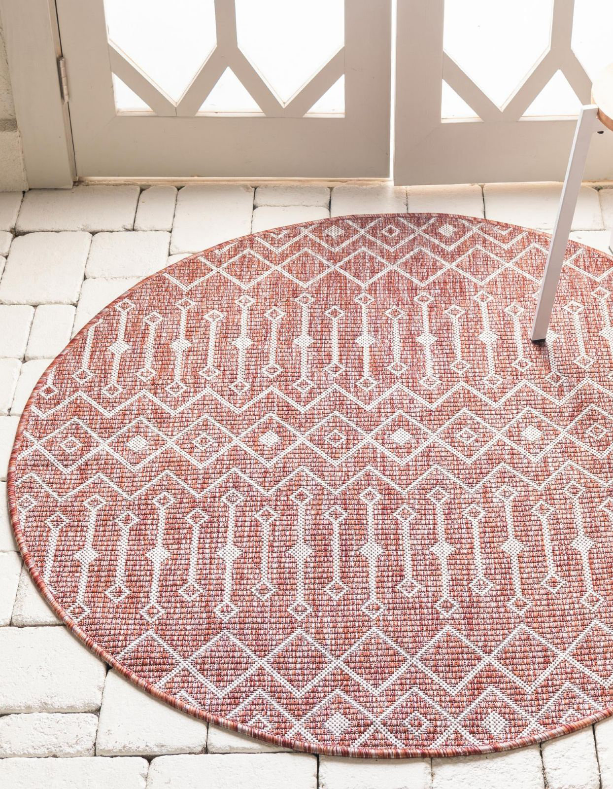 RugPal Outdoor Preen Area Rug Rust Color | Wayfair