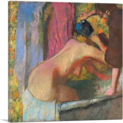 «Woman In Bath 1892» par Edgar Degas - peinture sur toile tendue