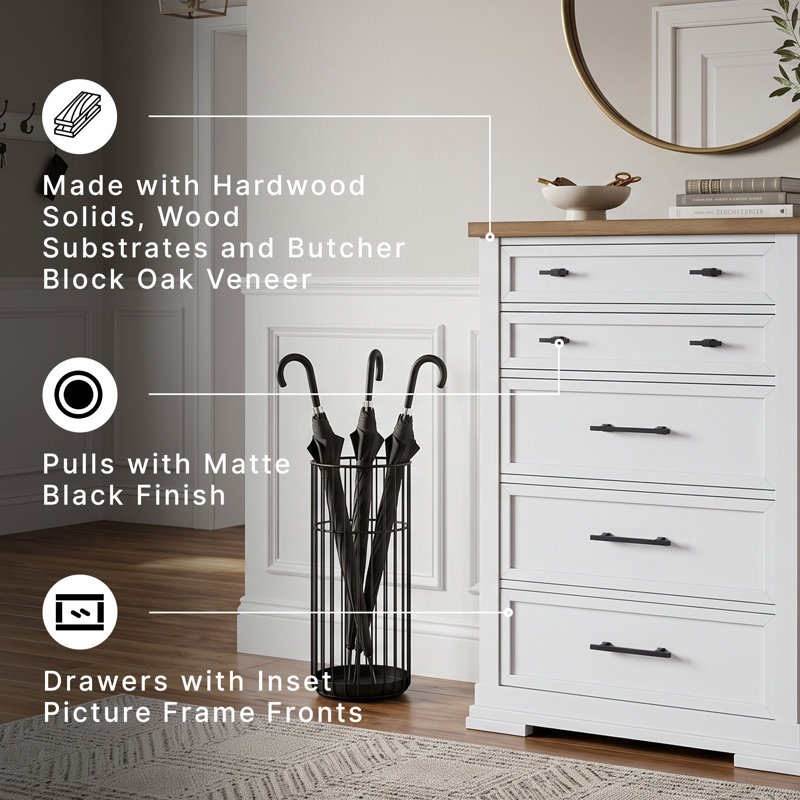 Leanore 42.63 " W 5 - Drawer Dresser