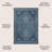 Dalyan Geometric Medallions Machine-Washable Blue/Gray Rug-717810969