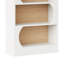 Bibliothèque étagère avec 5 tablettes incurvées modernes, bois blanc moderne de 71 pouces