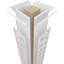Hampton Square non-effilé avec colonne Crown Capital & Crown-70789403