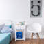 Table d'appoint en bois massif avec tiroir Casual Home, blanc