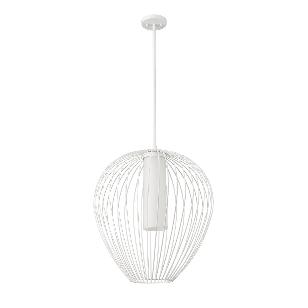 Burakcan 1 - Light White Single Pendant Wade Logan® 