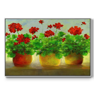 Geraniums III, reproduction d'art sur toile