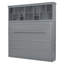 Queen Size Murphy Bed Wall Bed with Top Shelves and USB Ports, Compact Foldable Bed-1663588648