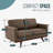 Kernis Modern 2-Seater Loveseat Sofa Upholstered Living Room Couch with Birch Wood Legs, Premium Leather or Mesh Foam Cushions for Home and Living Room-1939972995