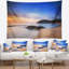 Tapisserie sur le bord de mer avec magnifique coucher de soleil à la plage de Violina-28507702