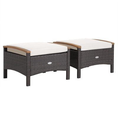 Ansby Wicker Outdoor Ottoman