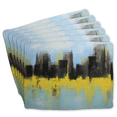 City by Sponge Braided Polyester Orlane Set of 6 - Home Decor