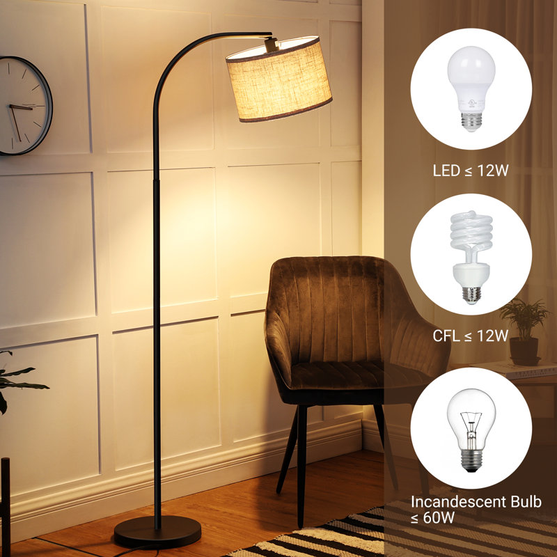 Ebern Designs Kjeld 63" Arched Floor Lamp