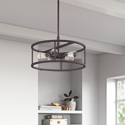 Tristin 5 - Light Dimmable Drum Chandelier